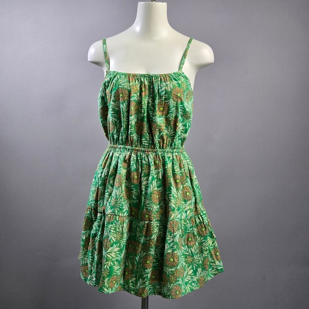 En Creme Green Floral Mini Dress (Rack6)